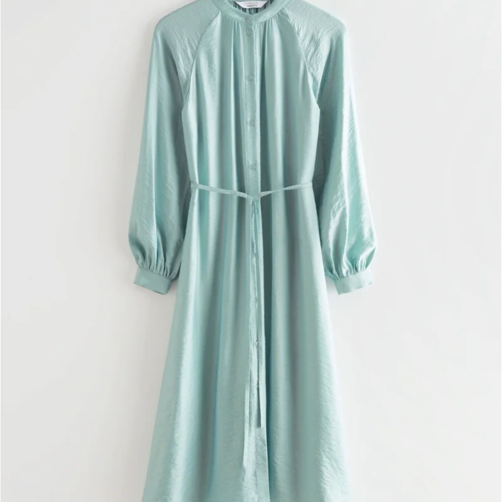 & Other Stories Relaxed Belted Button Up Midi Size 0 NWT